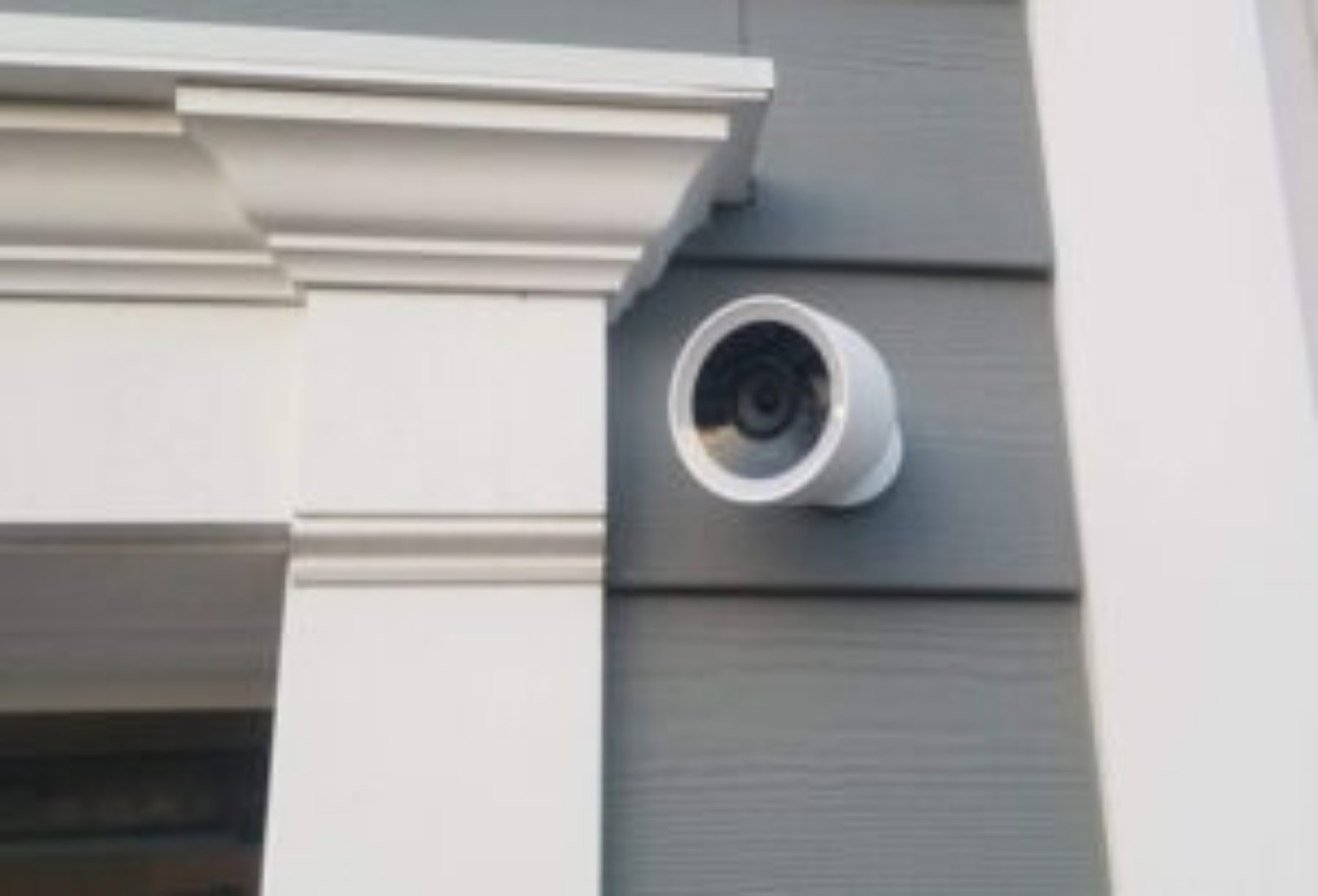 Completed exterior security camera installation